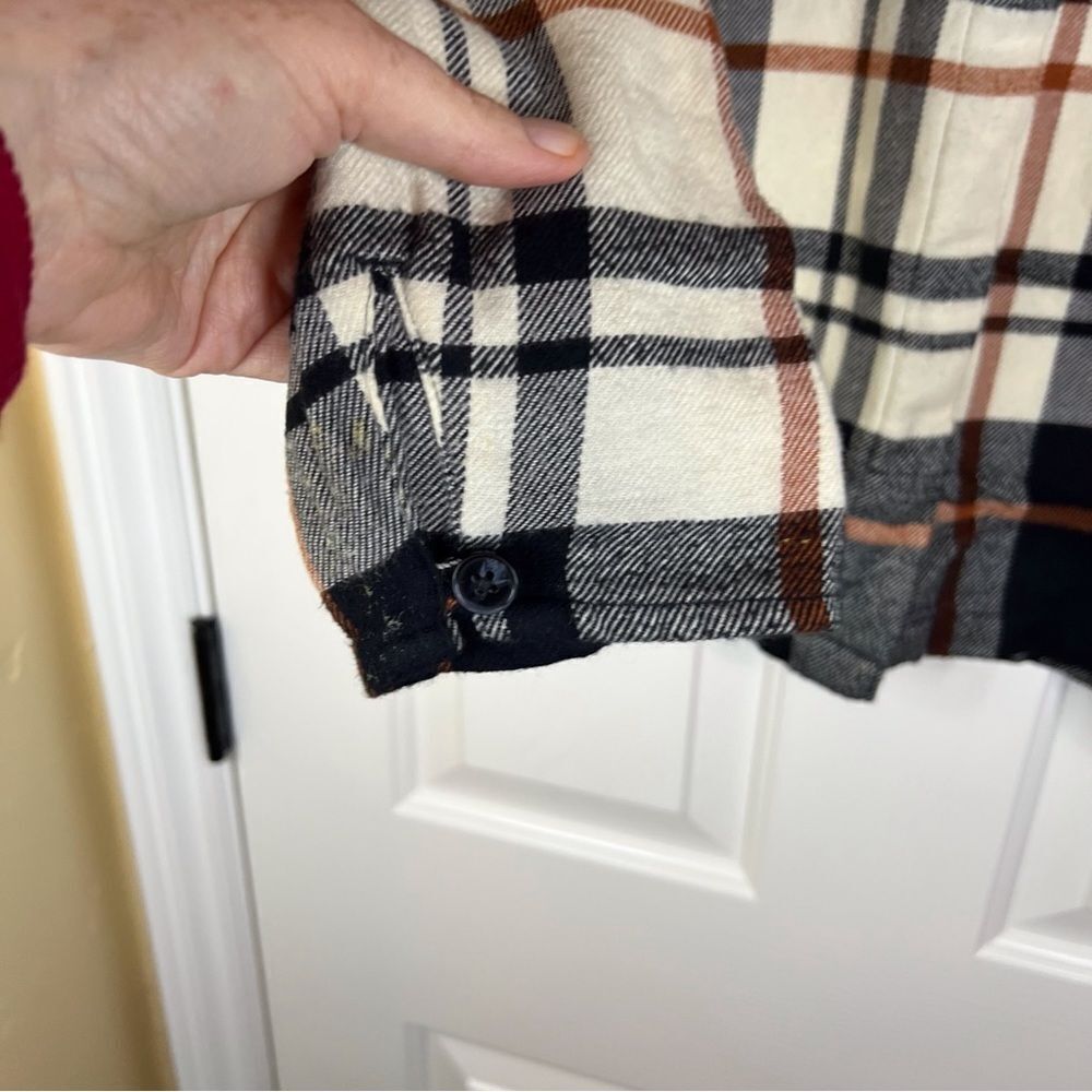 Madewell Flannel Bromley Shirt‎ XXS Plaid Warm Outdoor Warm Oversized - Picture 7 of 11